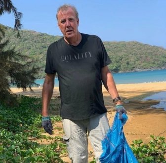 Jeremy Clarkson, During A Break In The Filming Of The Grand Tour, Helps To Clean Up Trash In Vietnam