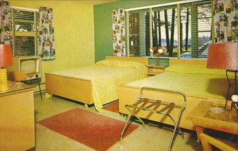 Bedroom Interior Of The 1950s and '60s American Hotels