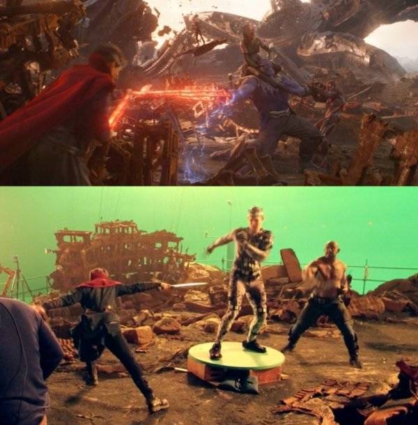 How “Infinity War” Looks Without All The Visual Effects