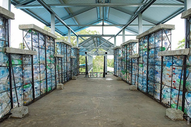 Houses Made Out Of Discarded Plastic Bottles