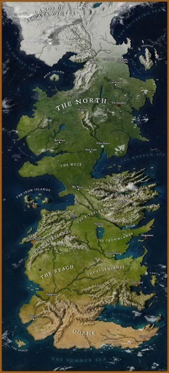 Map Of Westeros That Looks Like A Location On Google Maps