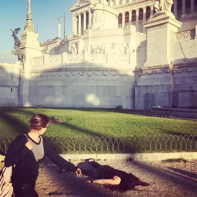 Woman Takes Anti-Selfies by “Dying” at Famous Landmarks 