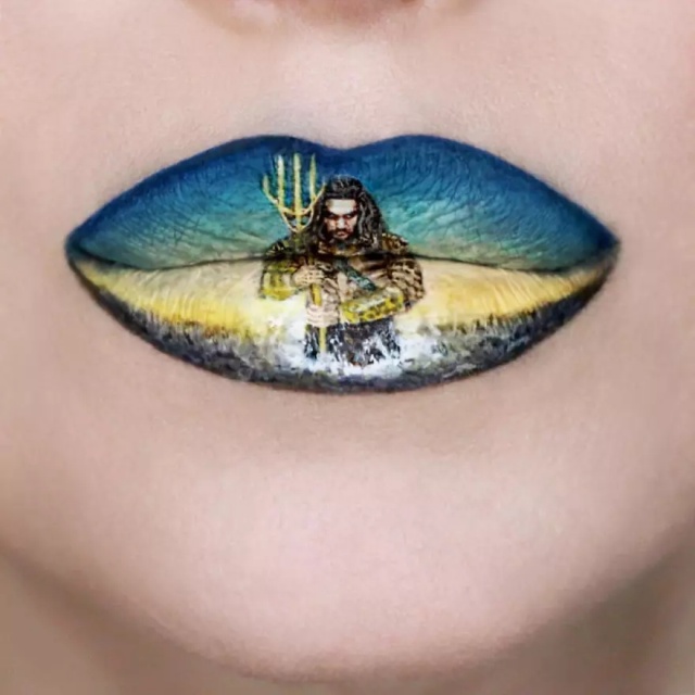 Lips As A Canvas To Create Pop Culture-Inspired Art