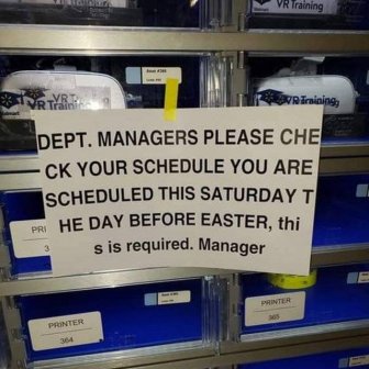 Strange And Funny Management Notices