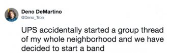 Wrong Number Text From UPS Leads To Neighborhood Band