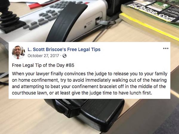 Free And Hilarious Legal Advice Tips By L. Scott Briscoe