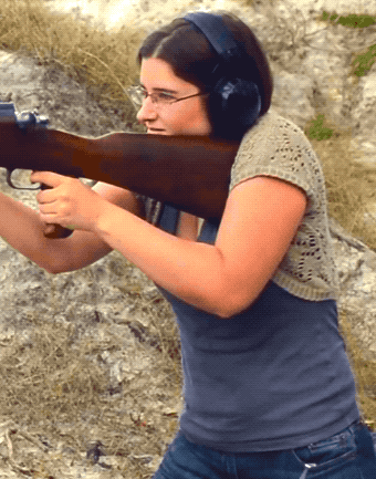 This Girl Is Shooting A 5-Foot 7-Inch WWI Rifle