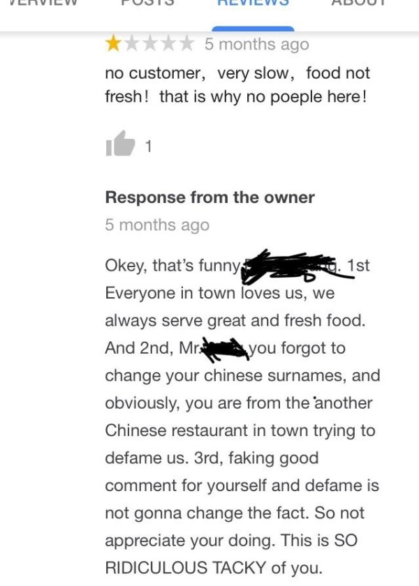 These Restaurant Owners Know How To Deal With Bad Reviews
