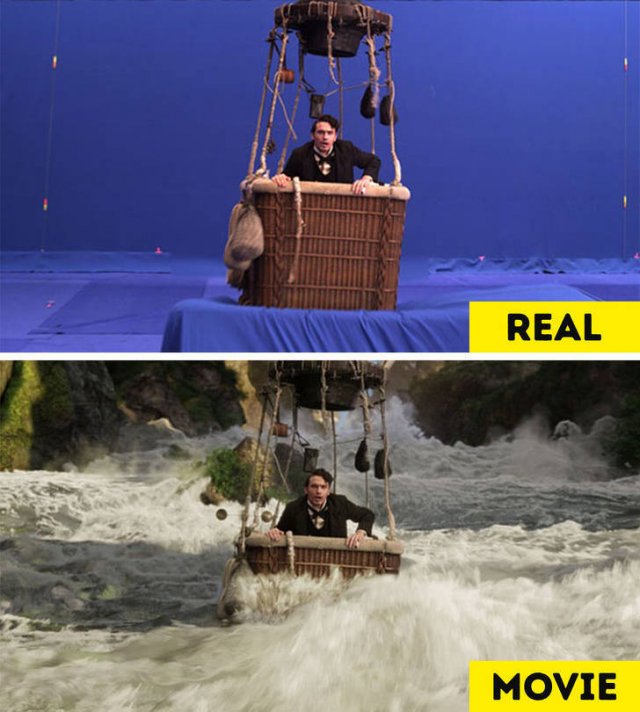 Behind-The-Scenes Photos VS Movie Moments
