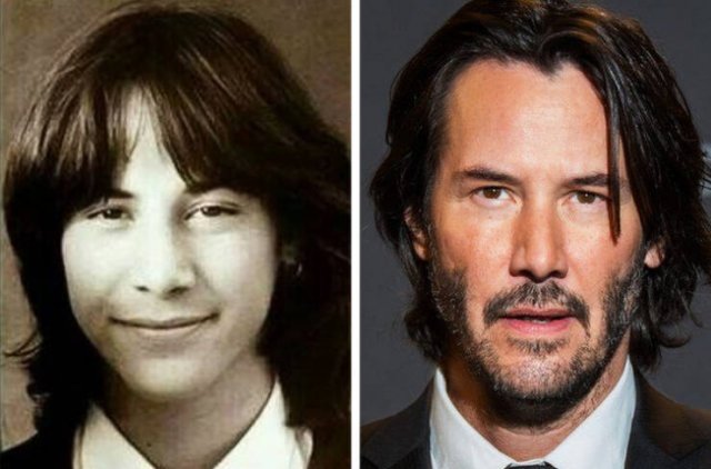 Celebs In Their School Years And Now