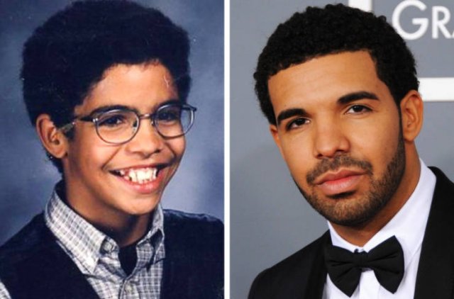 Celebs In Their School Years And Now