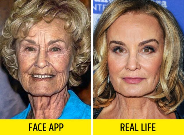 FaceApp “Old Filter” Added To Retro Photos Of Celebs Vs Real Photos Of Celebrities