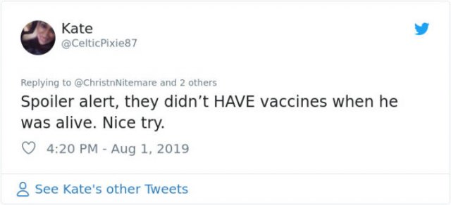 Woman Wears A “Jesus Wasn’t Vaccinated” T-Shirt, And Internet Reacts