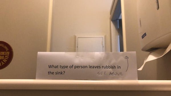 Passive Aggressive Bathroom Notes