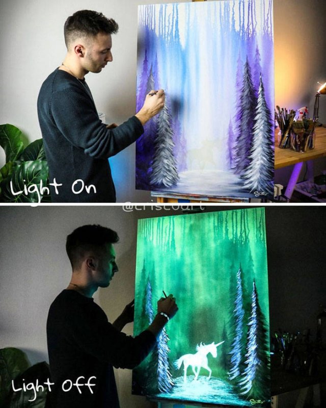 Turn Off The Lights To See The Beauty Of These Paintings