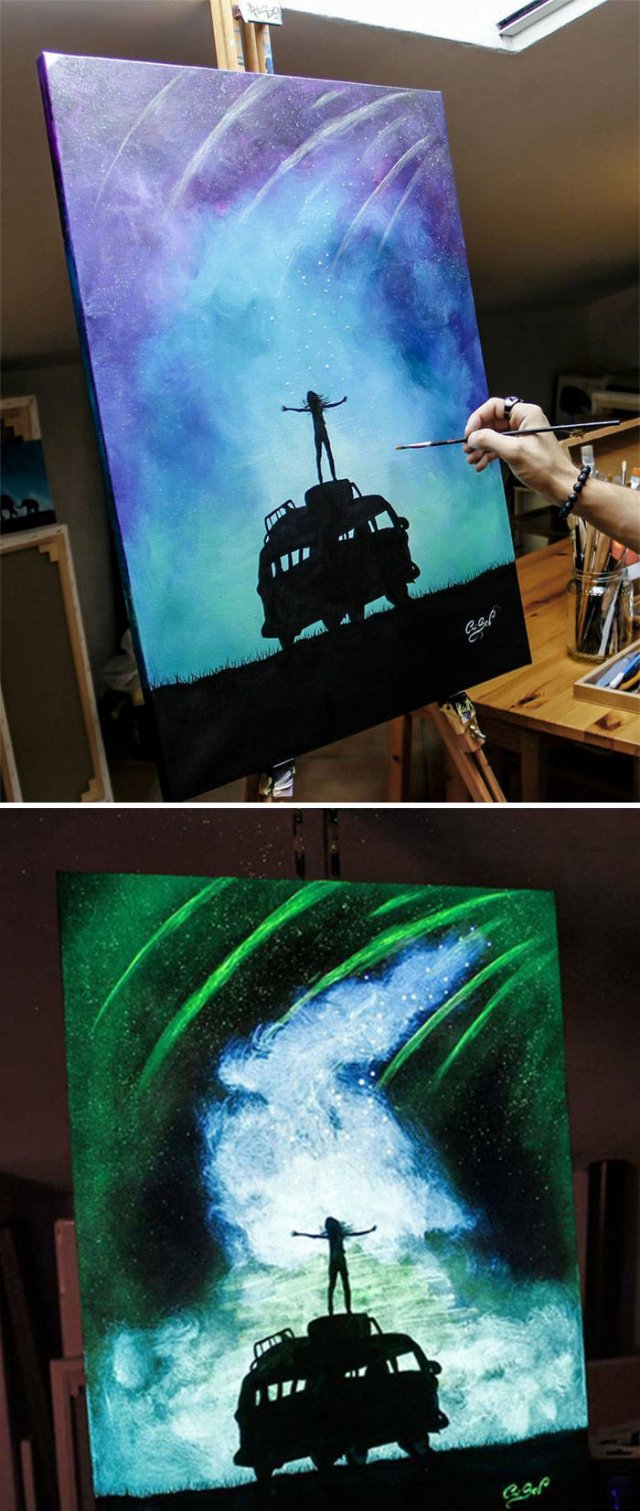 Turn Off The Lights To See The Beauty Of These Paintings