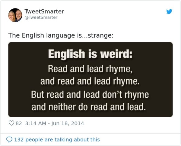 The English Language Can Be Strange