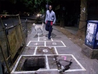 This Man Draws Attention To Road Hazards In Bengaluru, India