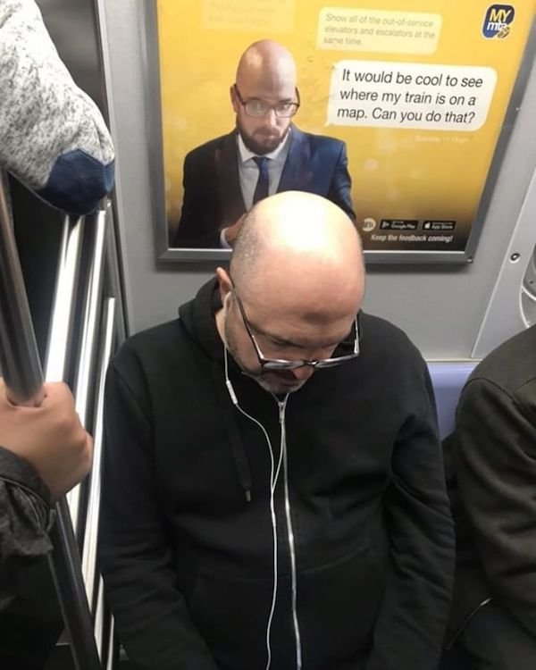 Commuters Who Look Like their Surroundings