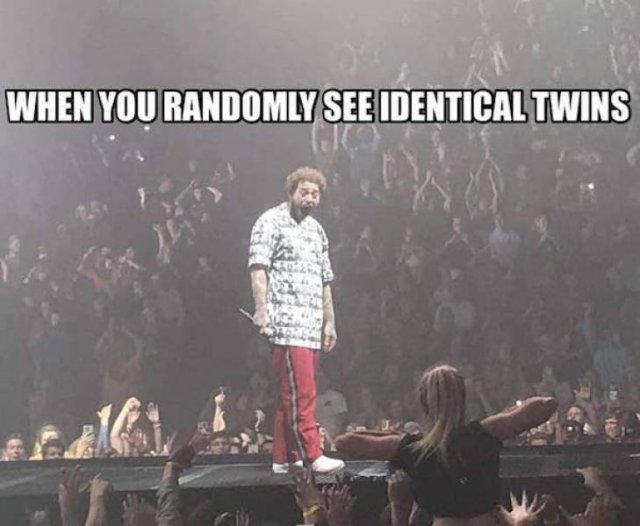 "Post Malone Being Flashed At A Concert" Memes