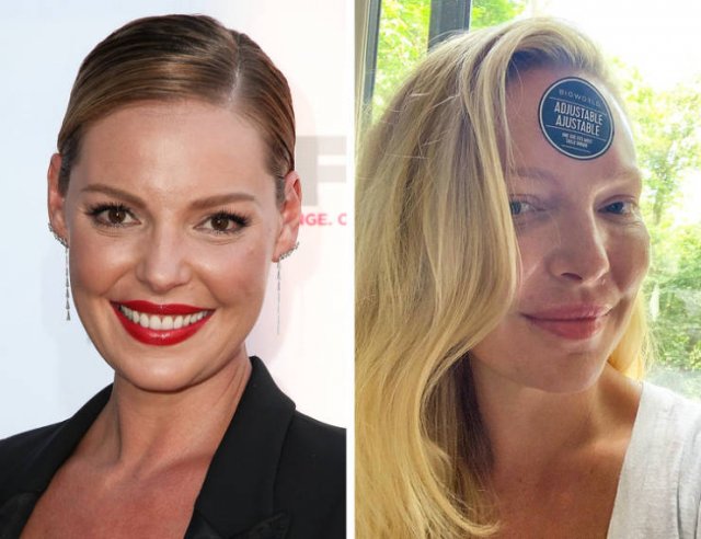 Famous Women With And Without Makeup