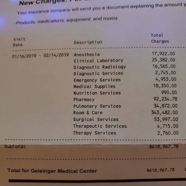 US Medical Bills Are Out Of This World