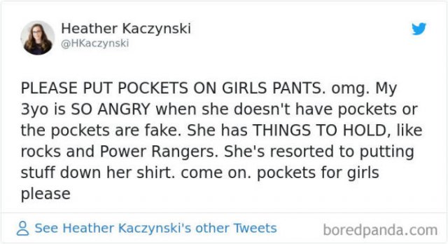 Women Want Pockets In Their Clothes!