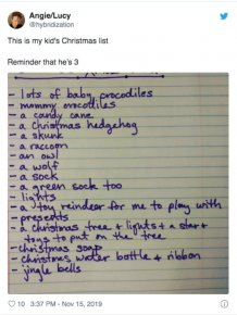 Kids' Christmas Lists