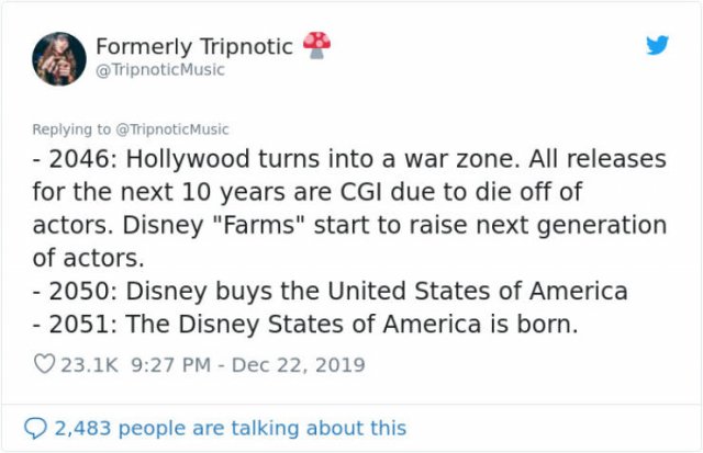 This Guy Wrote Disney’s Timeline From 1995 - 2100, part 2100