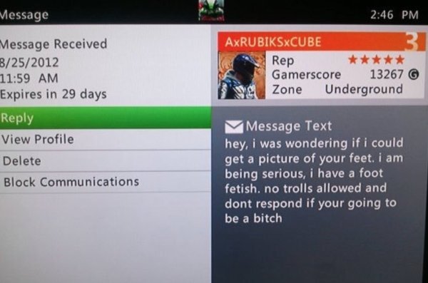 Funny Xbox Live Messages