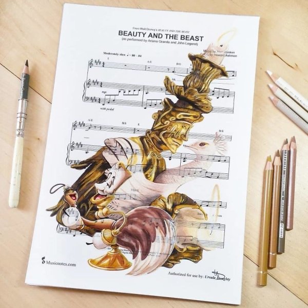 Music Sheet Drawings By Ursula Doughty
