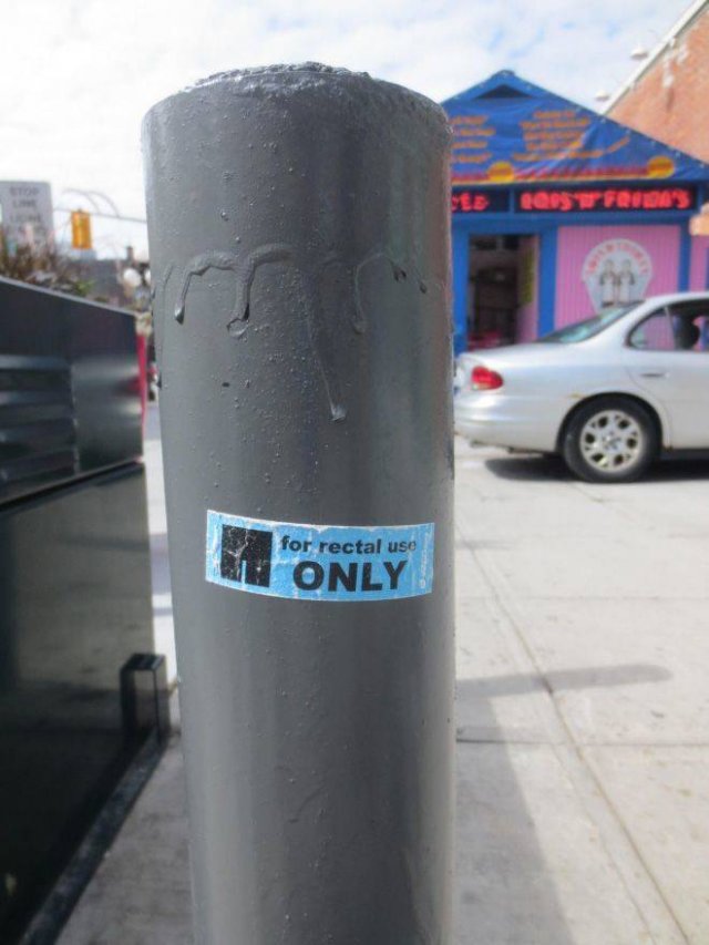 Funny Stickers For Rectal Use Only