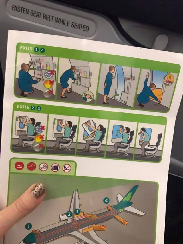 Strange Flight Safety Cards