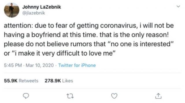 Quarantine Dating Tweets