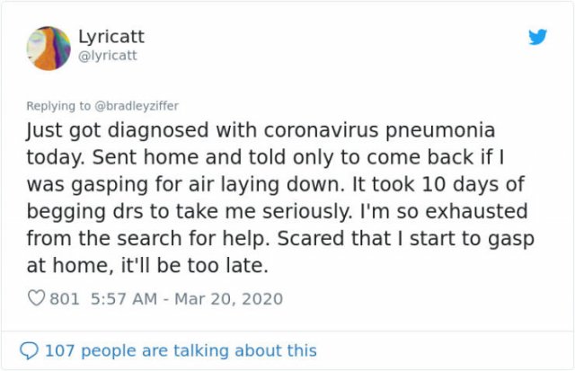 Guy Shares His Experience Of Coronavirus