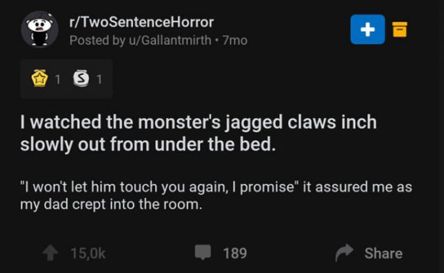 Two Sentence Horror