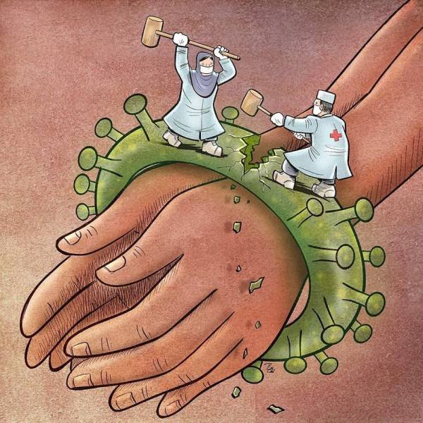 Iranian Artist Shows The Importance Of Doctors Who Fight Against Coronavirus