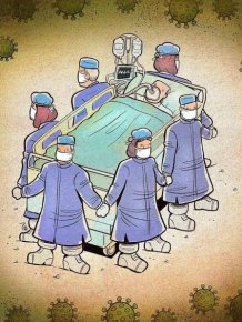 Iranian Artist Shows The Importance Of Doctors Who Fight Against Coronavirus