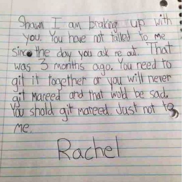 Breakup Kids Letters