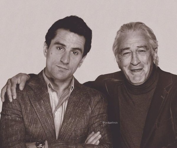 Celebrities Posing With Their Younger Selves