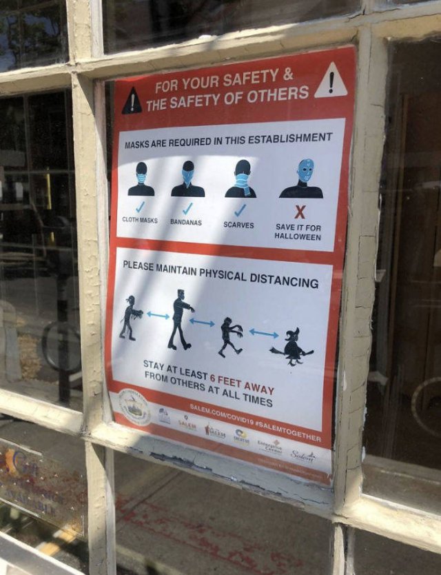 Quarantine Signs From Shops And Restaurants