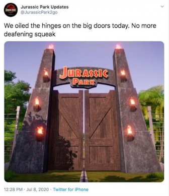 'Jurassic Park Updates' Tweets
