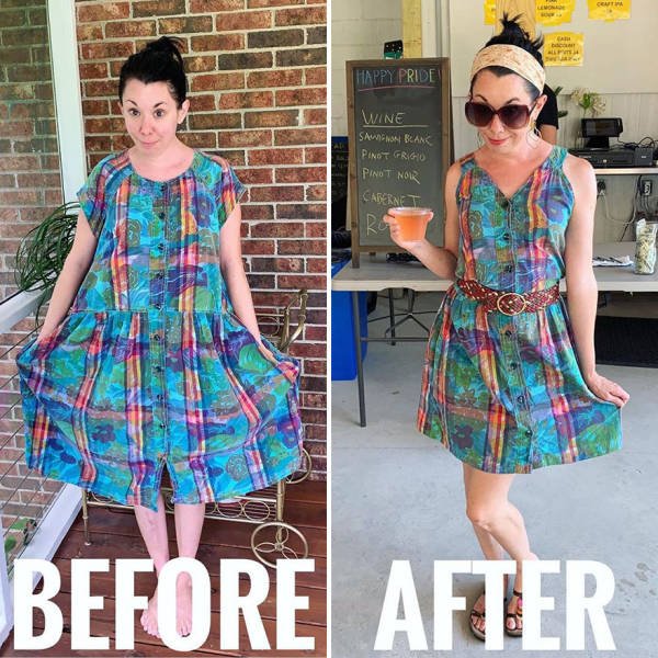 This Woman Transforms Thrift Store Clothes Into Fashion Outfits