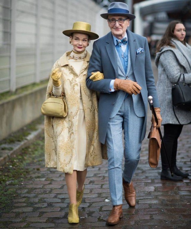 Elderly Stylish German Couple