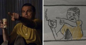 This Girl Creates Simple Drawings Of Movie Scenes