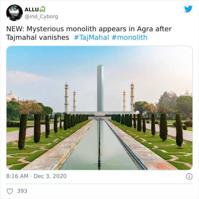 Mysterious Monolith Tweets