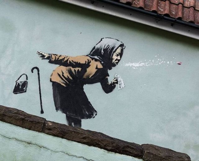 New Covid-Themed Artworks Of Banksy