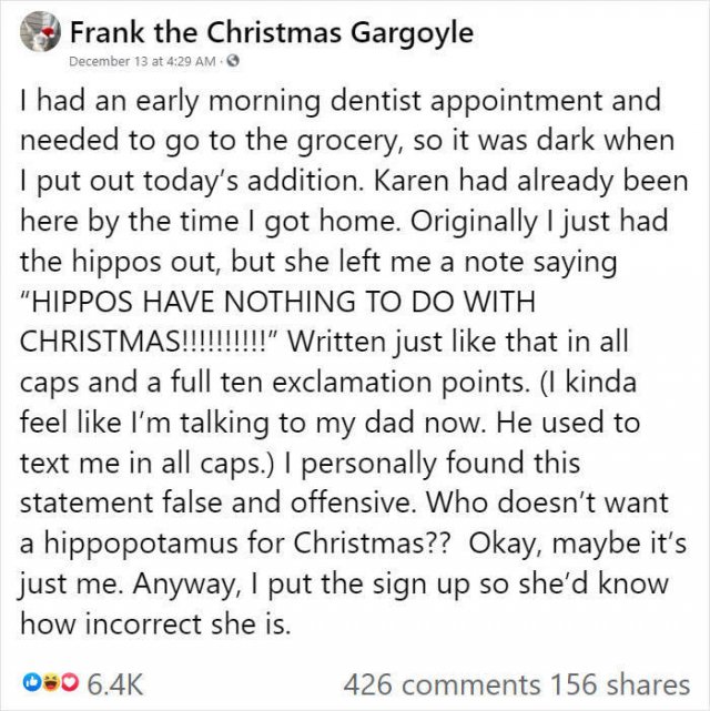 Frank The Christmas Gargoyle