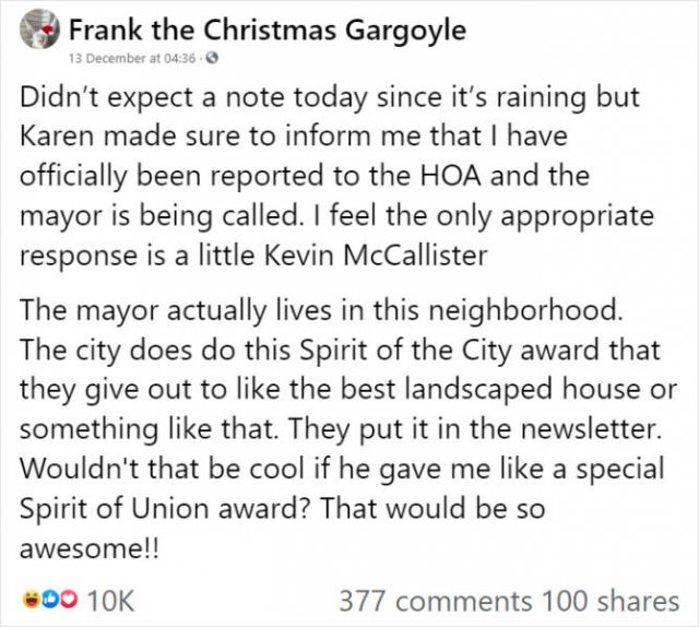 Frank The Christmas Gargoyle