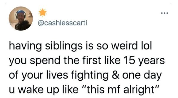 Tweets About Siblings
